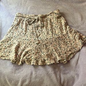 Pink floral skirt/skort